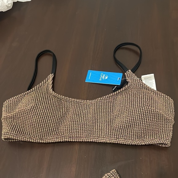 Cupshe Rib Mineral Wash Scoop Neck Top & Hipster Bikini Set Size M - Picture 13 of 16